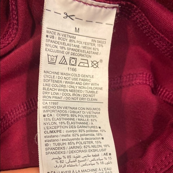 Old Navy Active Women’s Burgundy Leggings, Medium - Picture 5 of 5